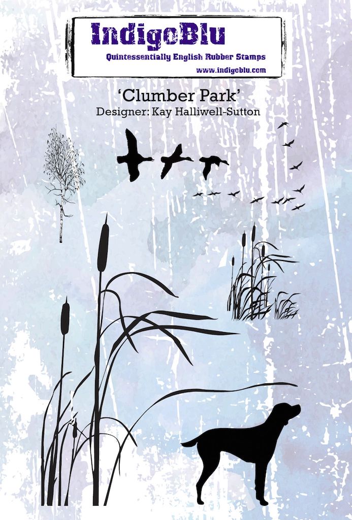 Clumber Park A6 Red Rubber Stamp by Kay Halliwell-Sutton